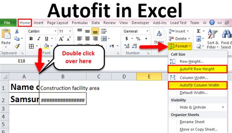 To use autofit, just double-click the row divider at the bottom of the row you'd like to resize. You can also autofit rows by using the ribbon. Click the Format button and select Autofit Row Height from the menu. Finally, you can autofit multiple rows at the same time using both methods. First, select the rows you'd like to autofit.